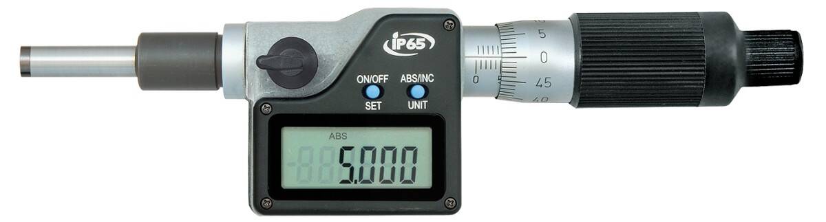 SCHUT głowica mikrometryczna elektroniczna 0-25/0,001 mm z nieobrotowym wrzecionem końcówka płaska węglikowa 909.902