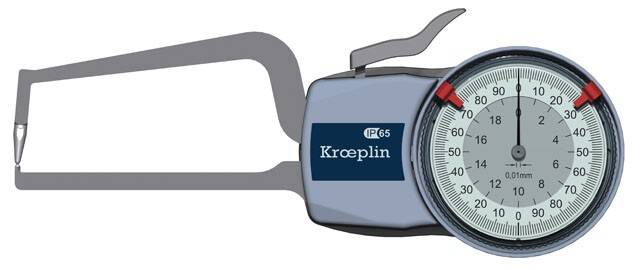 KROEPLIN macki pomiarowe analogowe zewnętrzne 0-20/0,01 mm D2R20 854.937