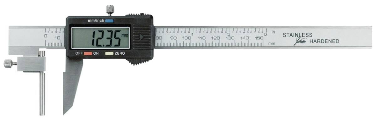 SCHUT suwmiarka elektroniczna 150/0,01 mm do pomiaru grubości rur 910.262 (Zdjęcie 1)