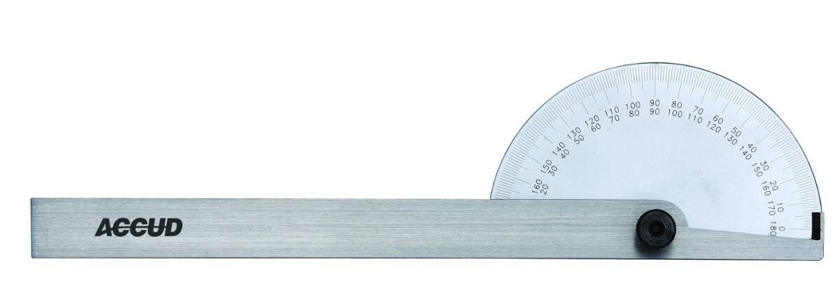 ACCUD kątomierz 0-180°/1° z obrotowym ramieniem 85x150 mm 811-180-01