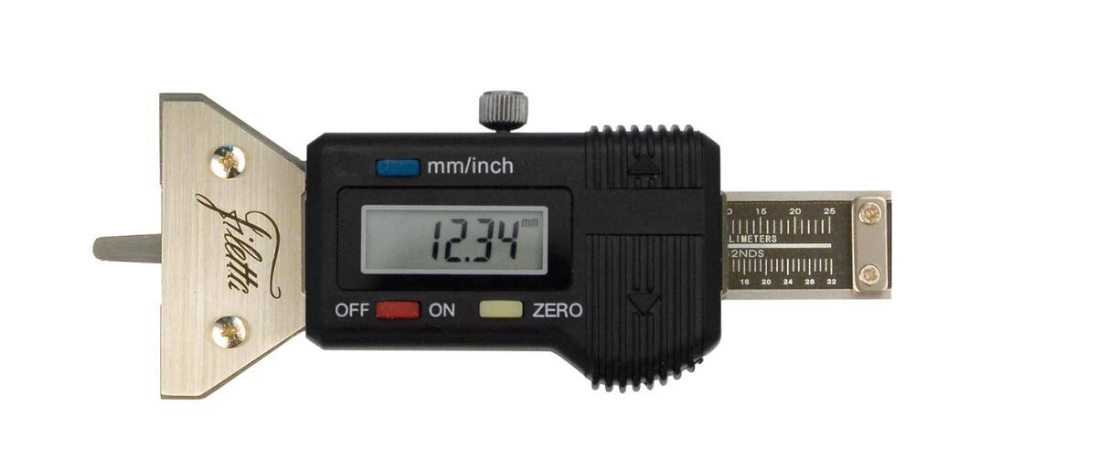 SCHUT głębokościomierz elektroniczny 0-21,5/0,01 mm do pomiaru bieżnika opon 907.861