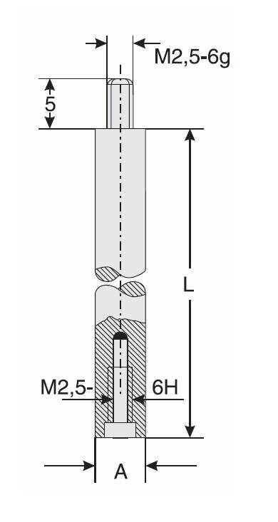 SCHUT przedłużka do czujnika Ø4mm długość 55mm M2,5 852.455 (Zdjęcie 1)