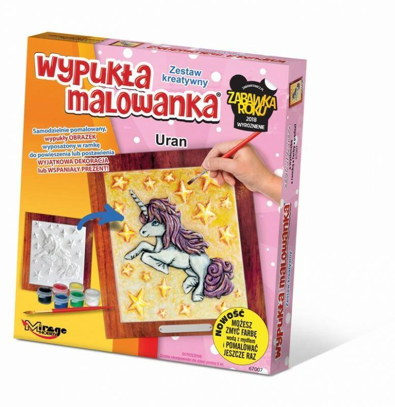 Malowanka wypukła Jednorożec uran,