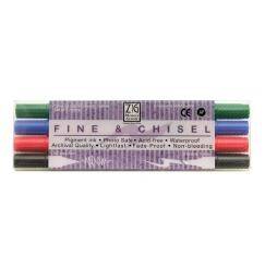 Kuretake ZIG Fine & Chisel set 4szt