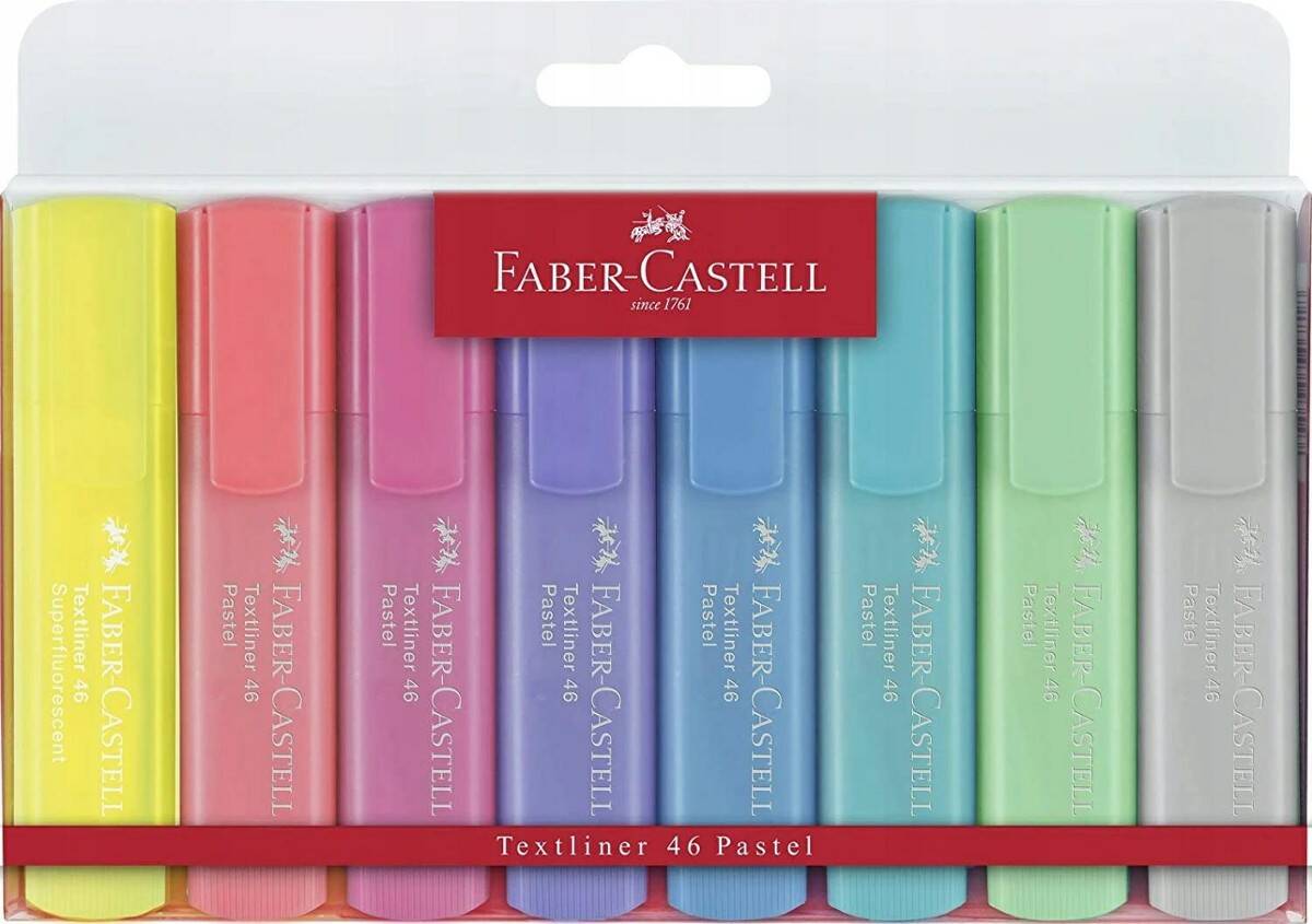 Zestaw Zakreślaczy Faber-Castell w etui.