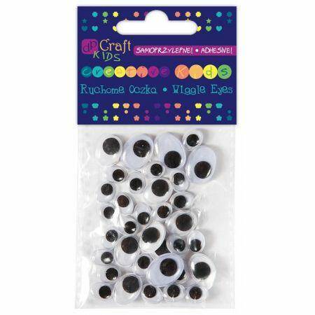 Oczy ruchome owalne mix 36sztuk, Dp