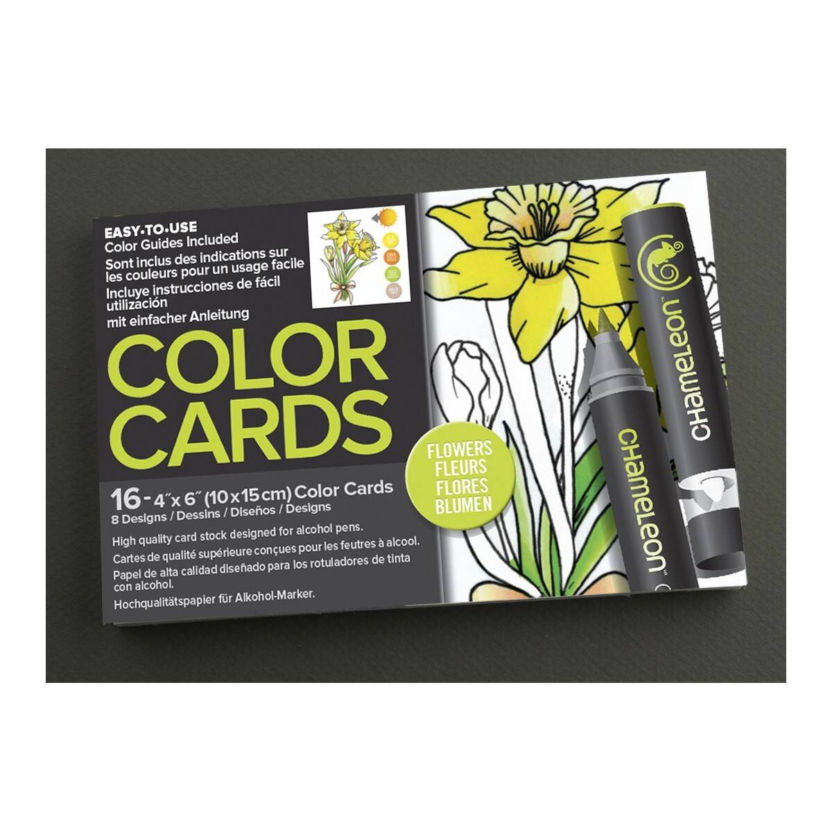 Kolorowanka Color Cards-Flower Chameleon