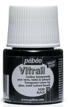Farba Pebeo Vitrail - 15 Black 45 ml