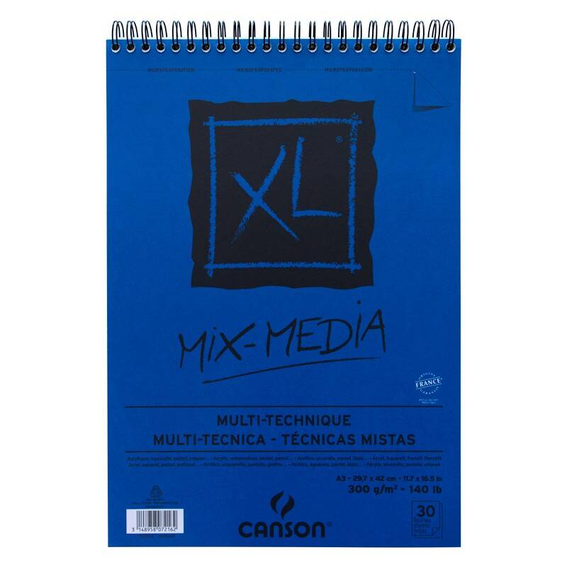 Mix Media XL 300g 21x29, 30k spir Canson