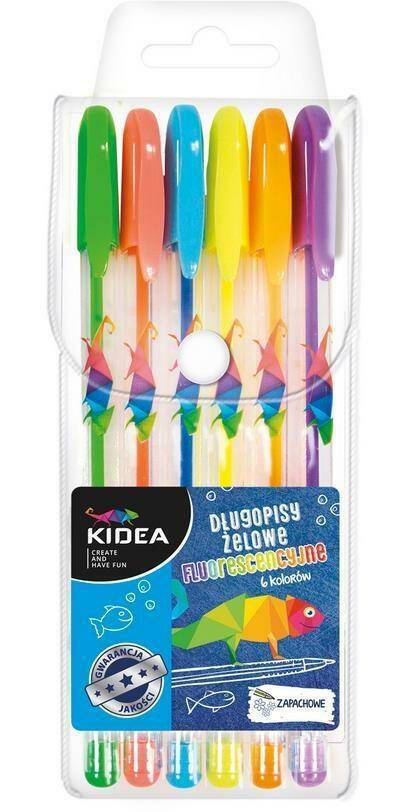 Długopisy żelowe fluorescencyjne 6
