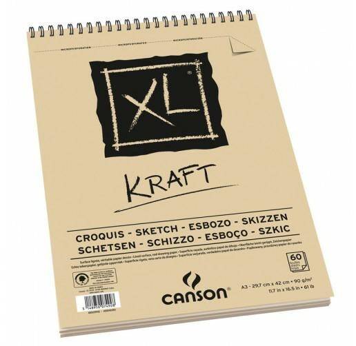 Blok szkicowy brązowy XL Kraft A3