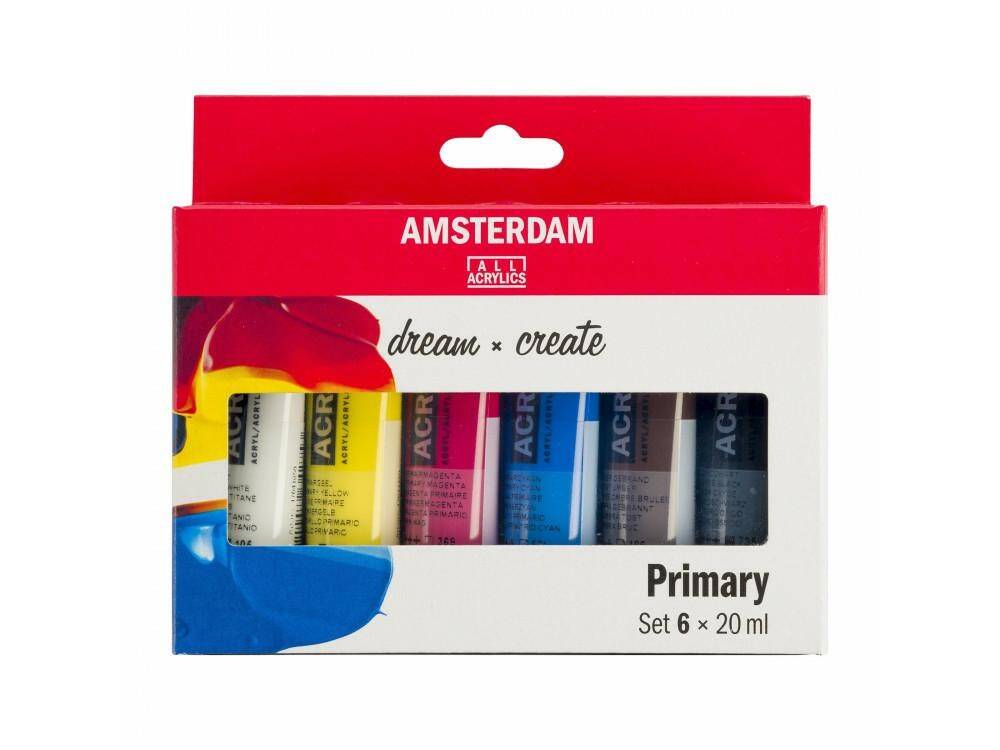Farby Akrylowe Amsterdam 6x20ml PRIMARY