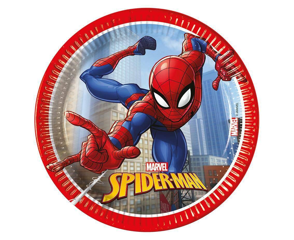 Talerzyki papierowe Spiderman 20cm