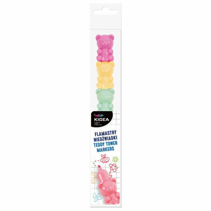 Flamastry niedźwiadki misie pastelowa