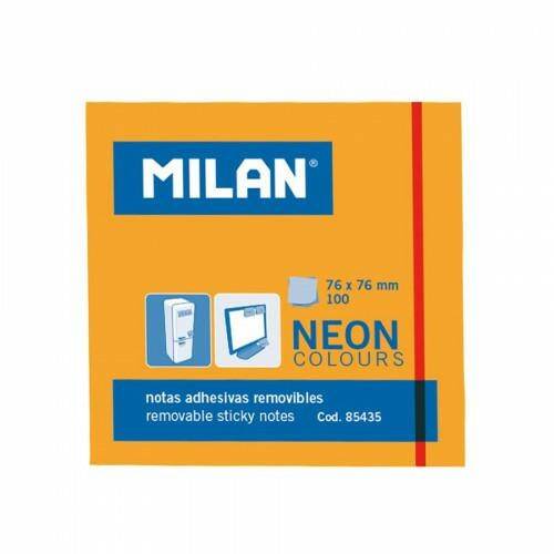 Notes samoprzylepny 76x76mm neon pomar