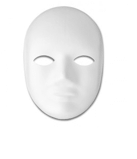 Maska z masy papierowej pełna twarz 21cm