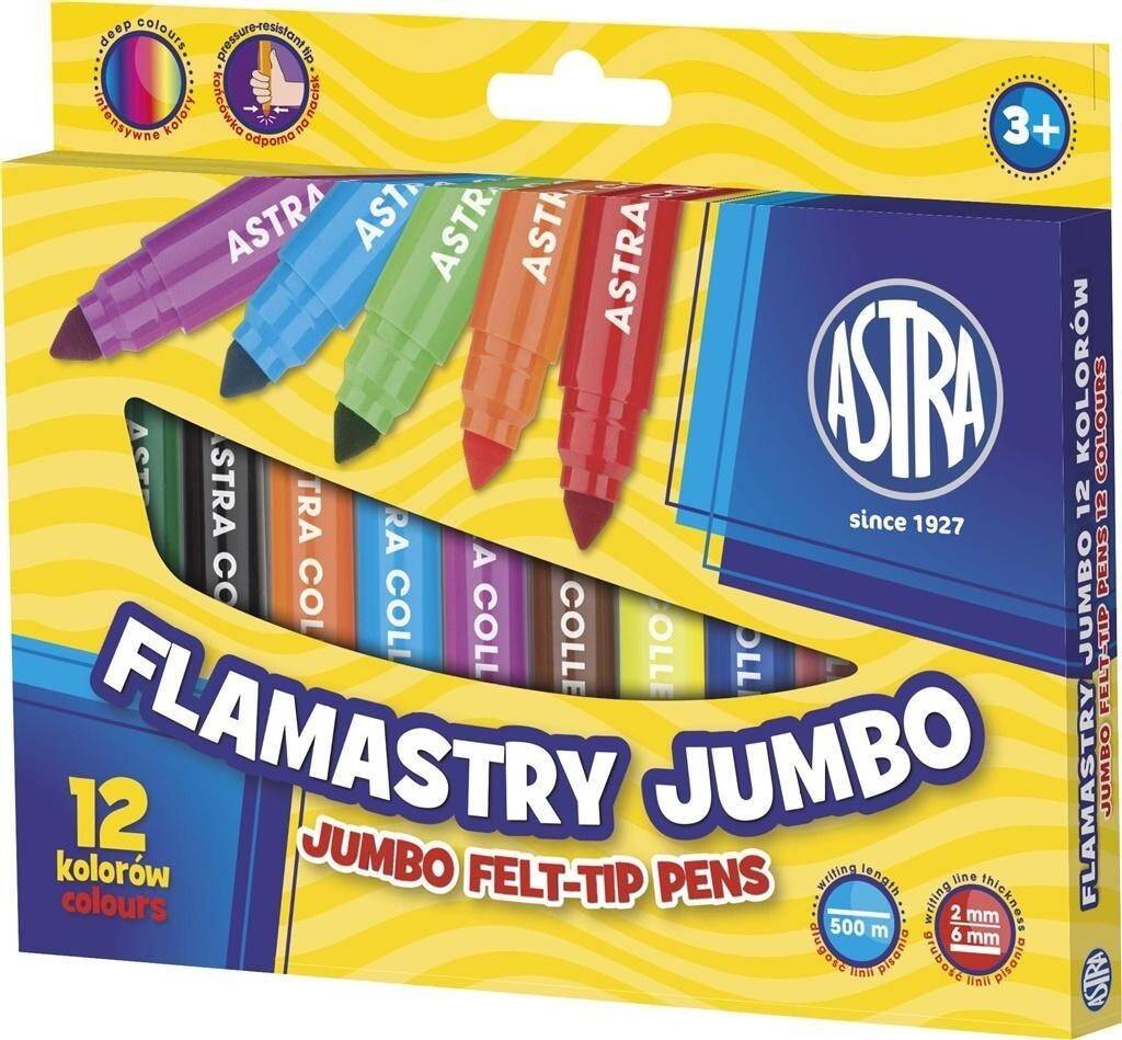 Flamastry 12 kolorów JUMBO Astra