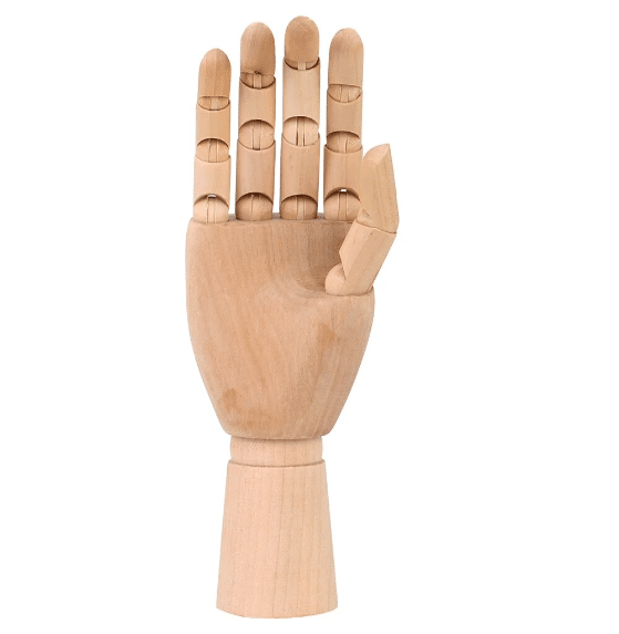 Drewniany model dłoni- PRAWA 25,5cm,