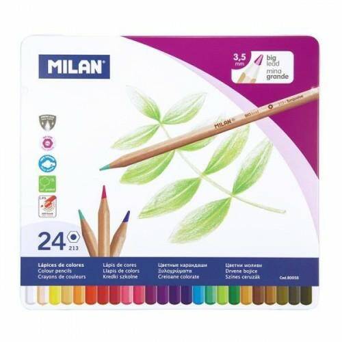 Kredki ołówkowe 24 kolory Milan