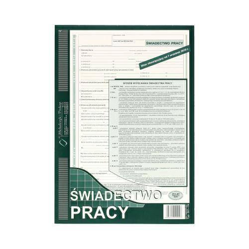 Druk Świadectwo Pracy A4 MiP