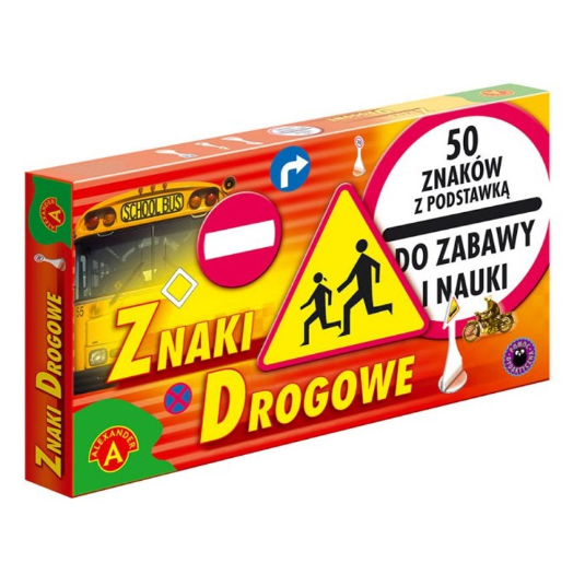 Zestaw miniaturowych znaków drogowych,