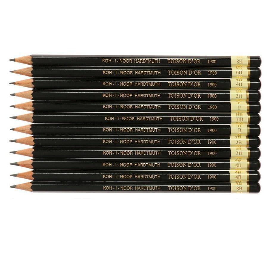 Zestaw 12 ołówków 8B-8H 1900 Toison D`or