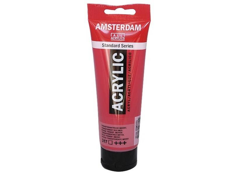 Amsterdam Acrylic Transp Red Med 120ml