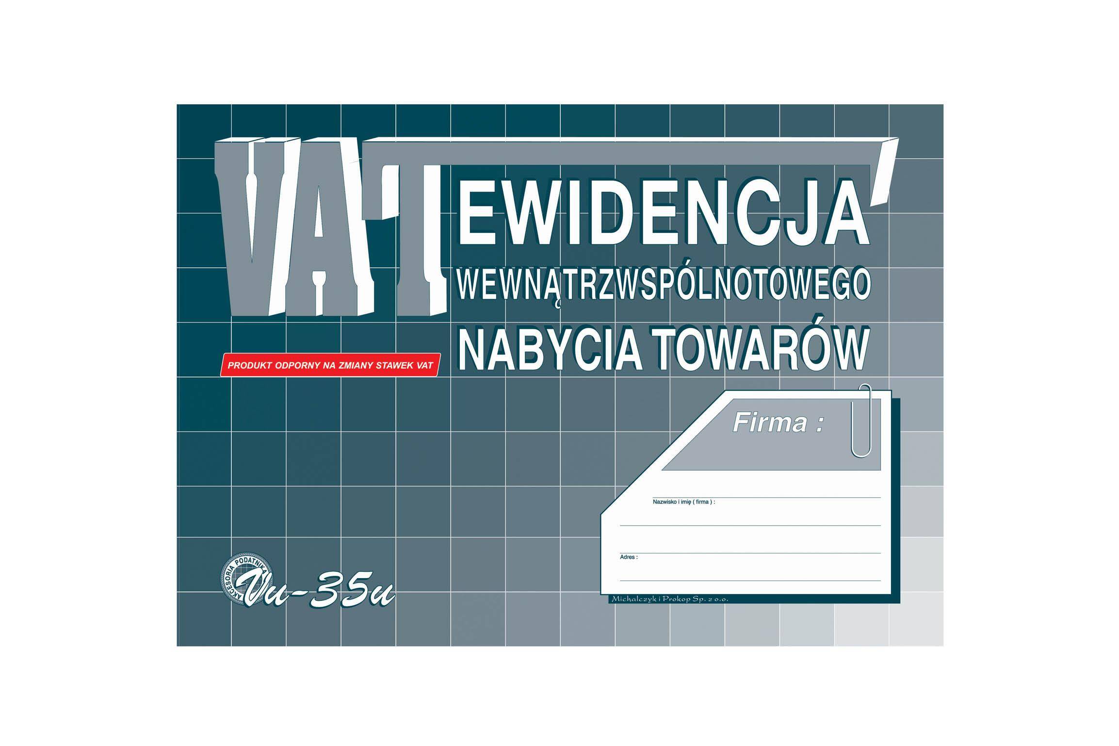 Druk Ewidencja VAT wewnątrzwspólnotoweg