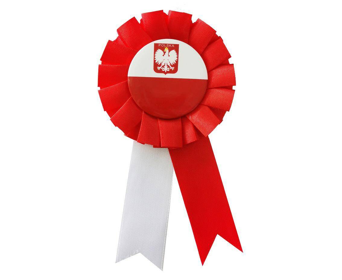 Kotylion narodowy Polska Flaga godło,