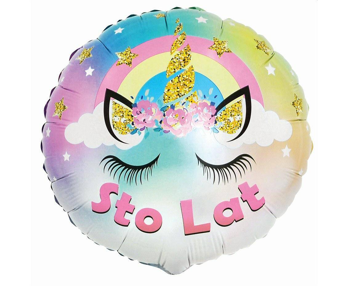Balon foliowy pastelowy jednorożec 18