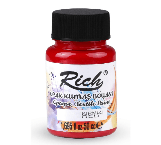 Farba RICH do tkanin Opaque 50ml RED