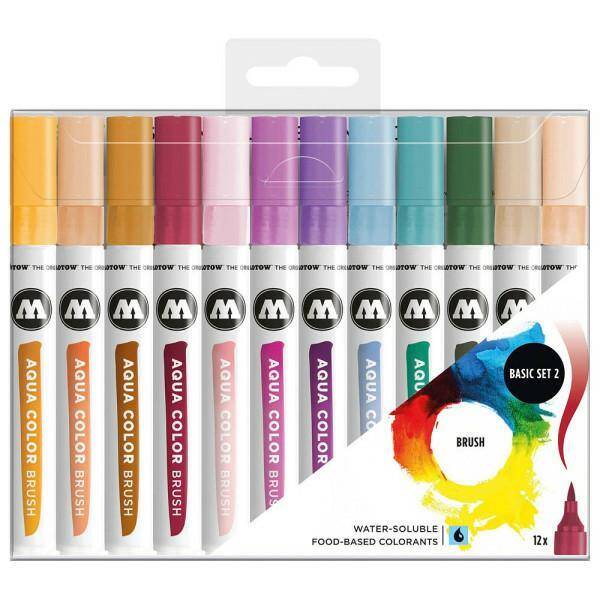 Markery MOLOTOW Aqua Color Brush Set 2