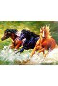 Diamentowa Mozaika KONIE W GALOPIE 30x40