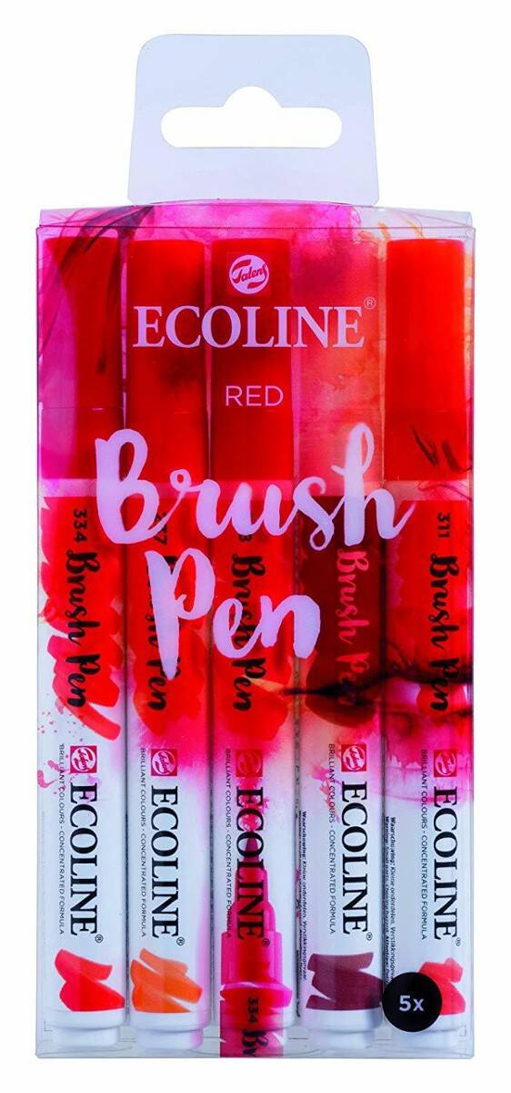 Ecoline BRUSHPEN Set 5 RED