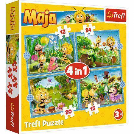 Puzzle 4w1 Przygody pszczółki Mai, Trefl