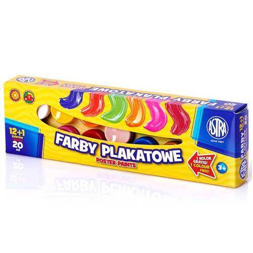 Farby Plakatowe 12 kol. 20ml Astra