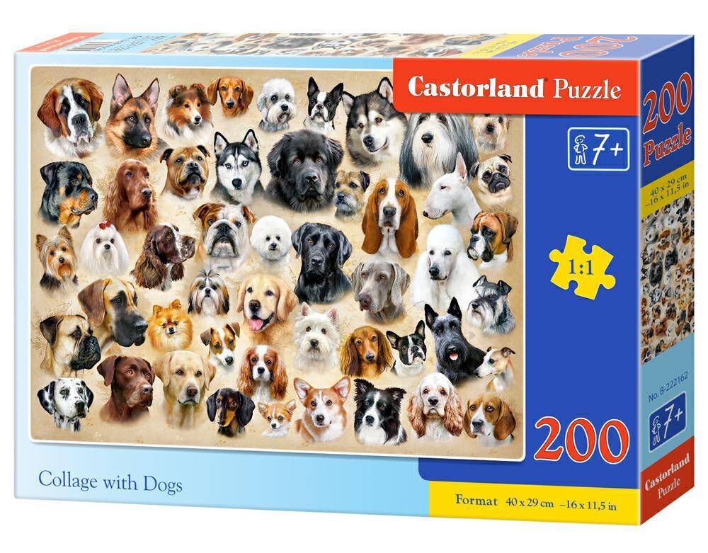 Puzzle 200 el. Collage with Dogs