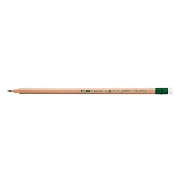 Ołówek sześciokątny HB Natural z gumką