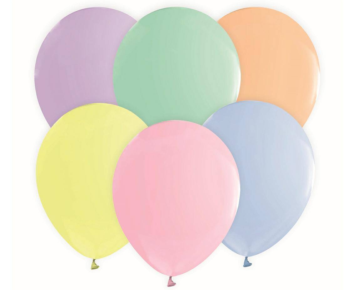 Balony makaronowe pastelowe 10szt. 12