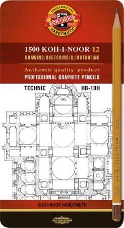 Zestaw ołówków HB-10H Koh-i-noor 1502/I