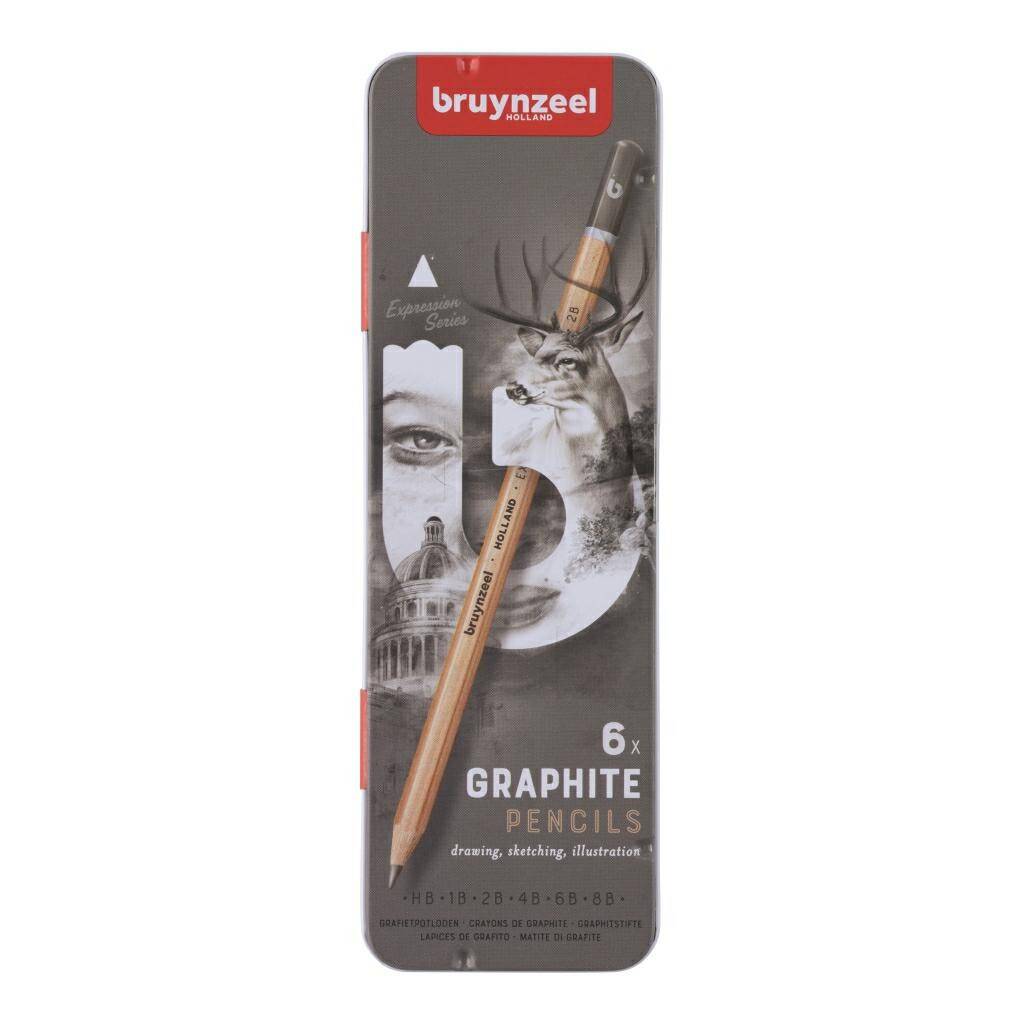 Zestaw 6 ołówków grafitowych Bruynzeel
