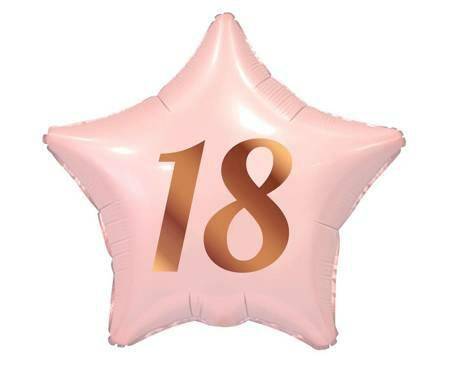 Balon foliowy 18 różowa gwiazda 19