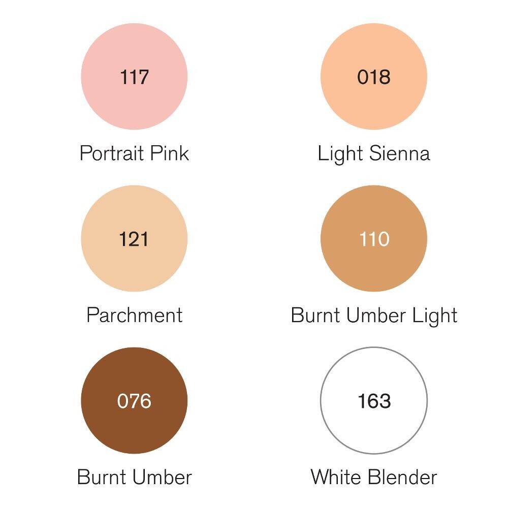 Zestaw Pigment W&N 6 kolorów Skin Tones (Zdjęcie 2)