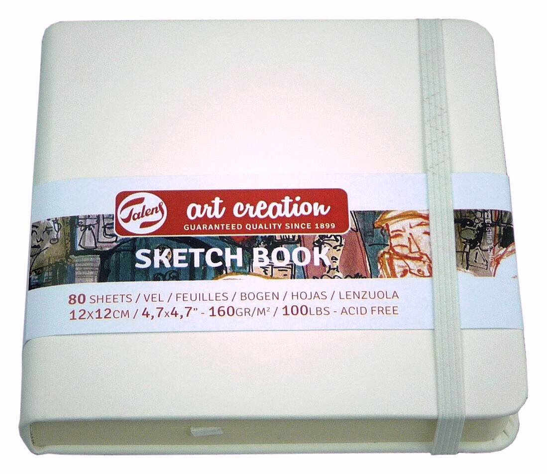 Szkicownik biały 140g 80k 12x12cm Talens