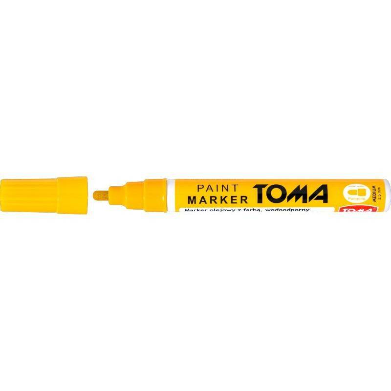 Marker olejny Medium 2.5 mm żółty, Toma
