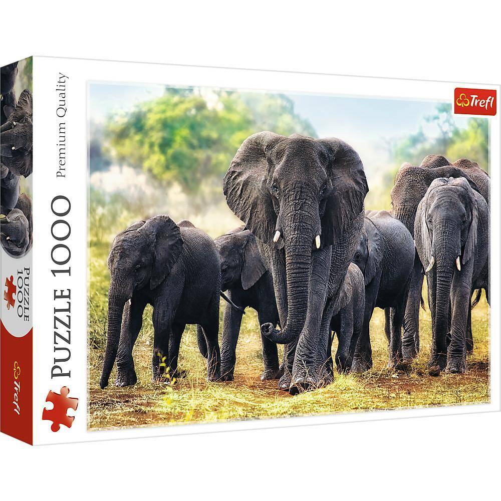 Puzzle 1000 el. Afrykańskie słonie Trefl