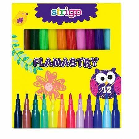 Flamastry 12 kolorów Strigo