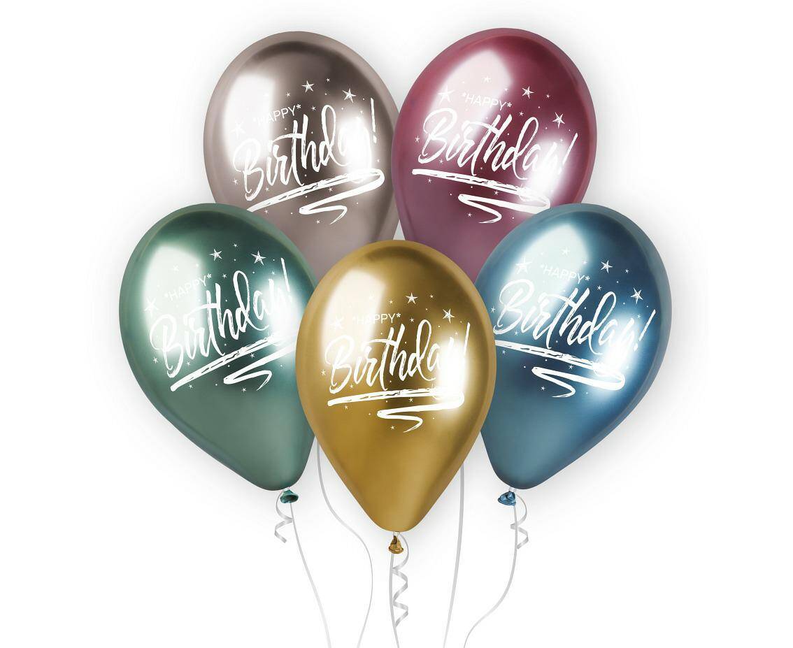Balony chromowe Happy Birthday 13