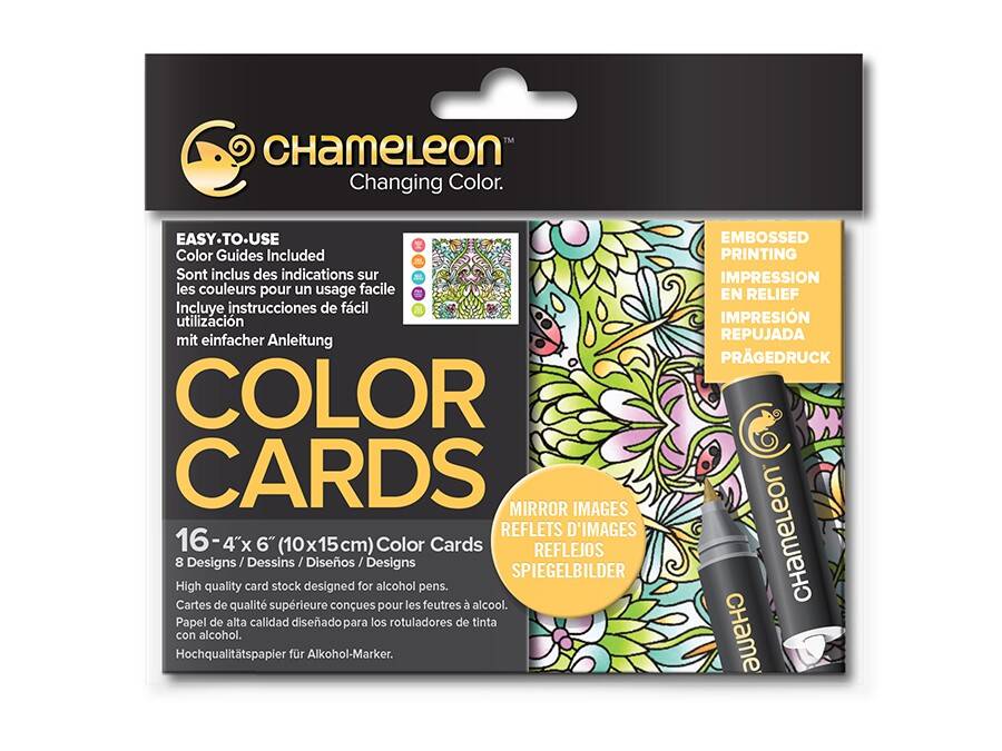 Kolorowanka Cards-Mirror Chameleon (Zdjęcie 1)