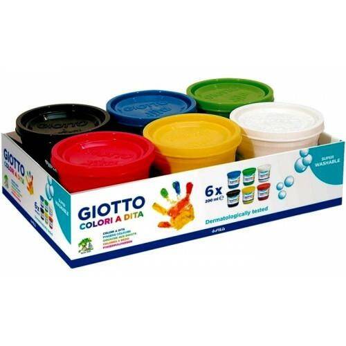 Farby do Malowania Palcami Giotto 6x200m